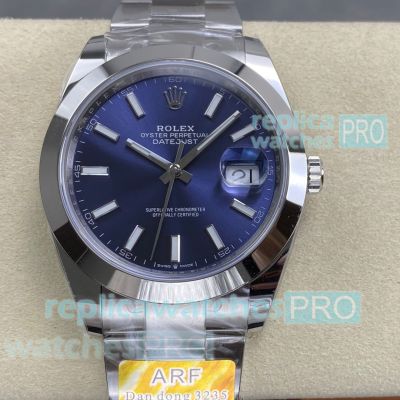 Swiss Replica Rolex Datejust II 41mm Blue Dial ARF 3235 Men's Stainless Steel Watch 